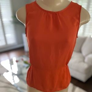 Orange semi sheer H&M blouse